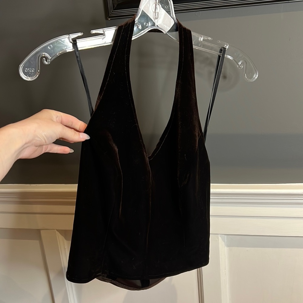 Brenda Beddome Brown Halter Top - Size 2